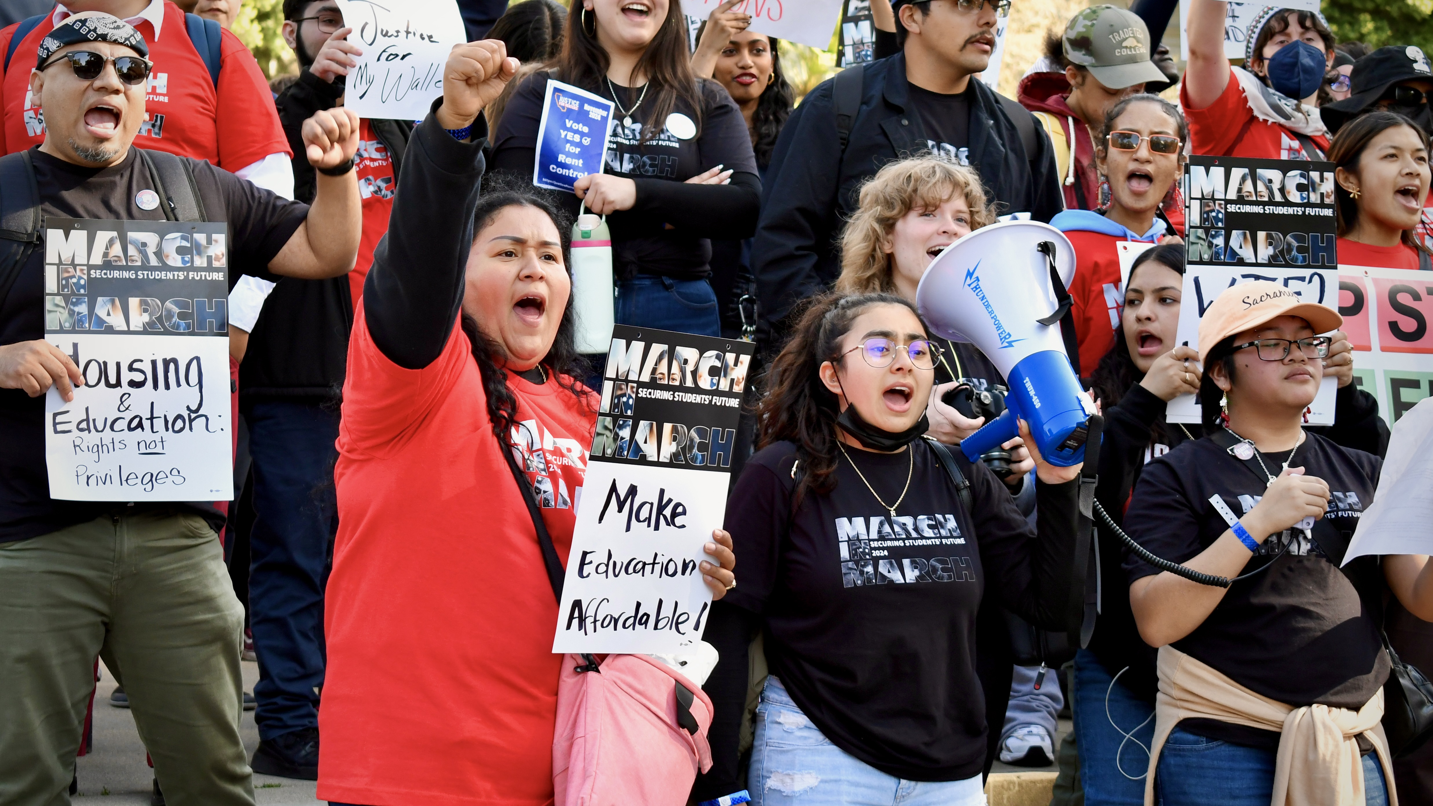 Photo of protest by students